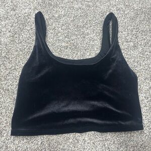 athleta black satin open back athletic tank